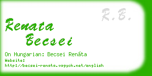 renata becsei business card